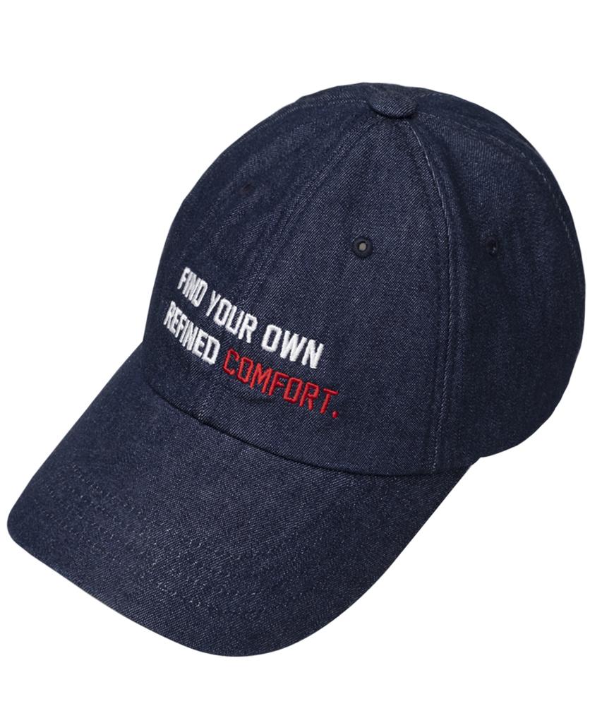 MARJE Lettering Denim Ball Cap