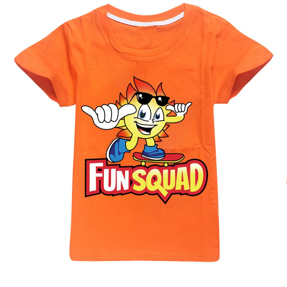 

Новая летняя футболка Fun Squad Gaming для детей, кавайная мультяшная 3D-футболка для мальчиков и девочек, детская одежда, унисекс, короткие рукава, топы 130 cm