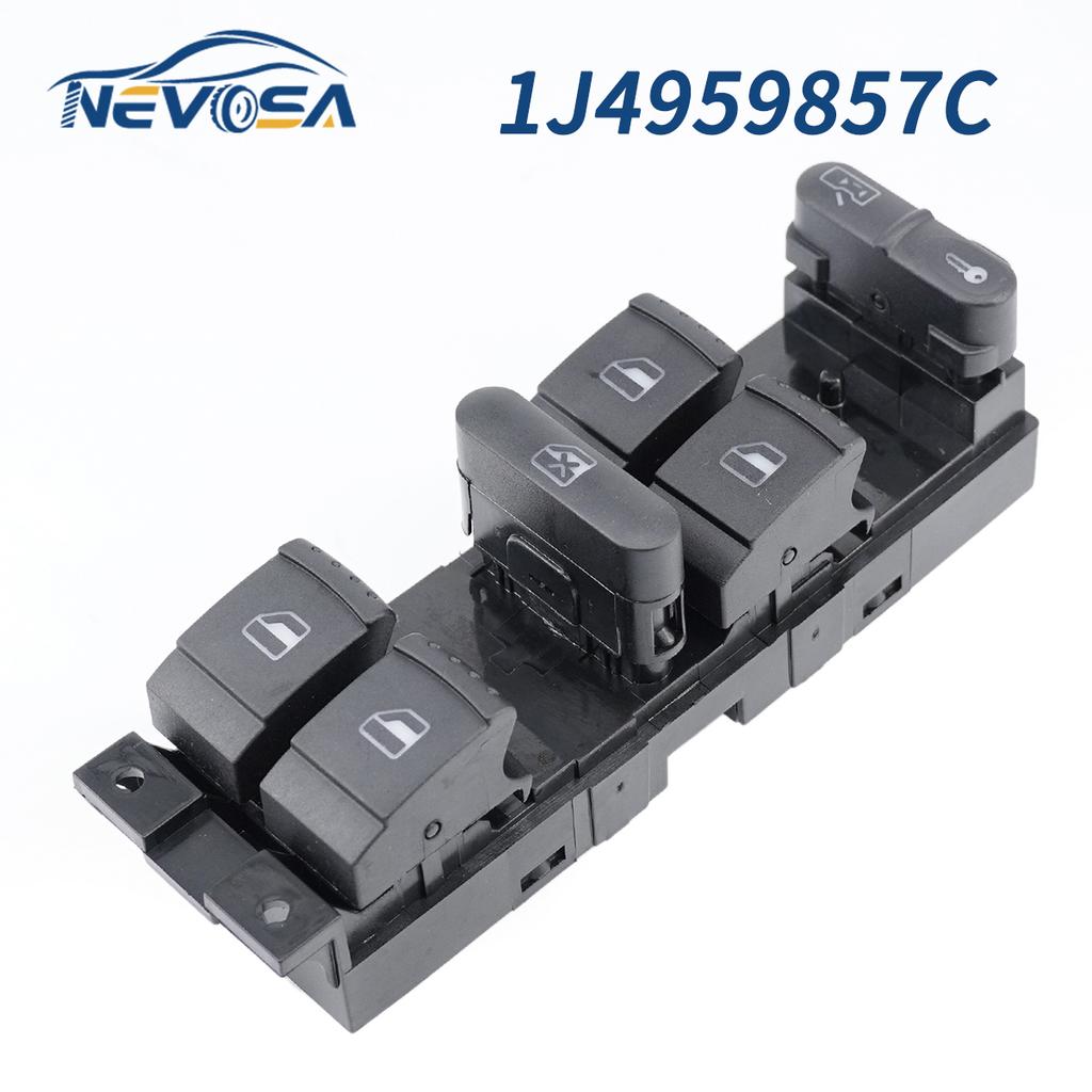 NEVOSA 1J4959857C Car Power Window Switch For Volkswagen VW Skoda Fabia Saloon Octavia Jetta Bora MK4 Passat B5 Golf 1J4959857D