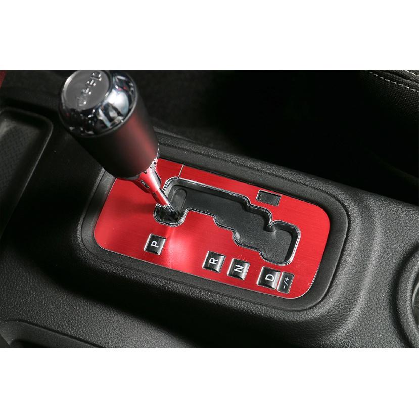 Car Gear Shift Panel Decoration Cover Stickers for Jeep Wrangler JK 2011-2017 Auto Interior Mouldings Accessories Aluminum