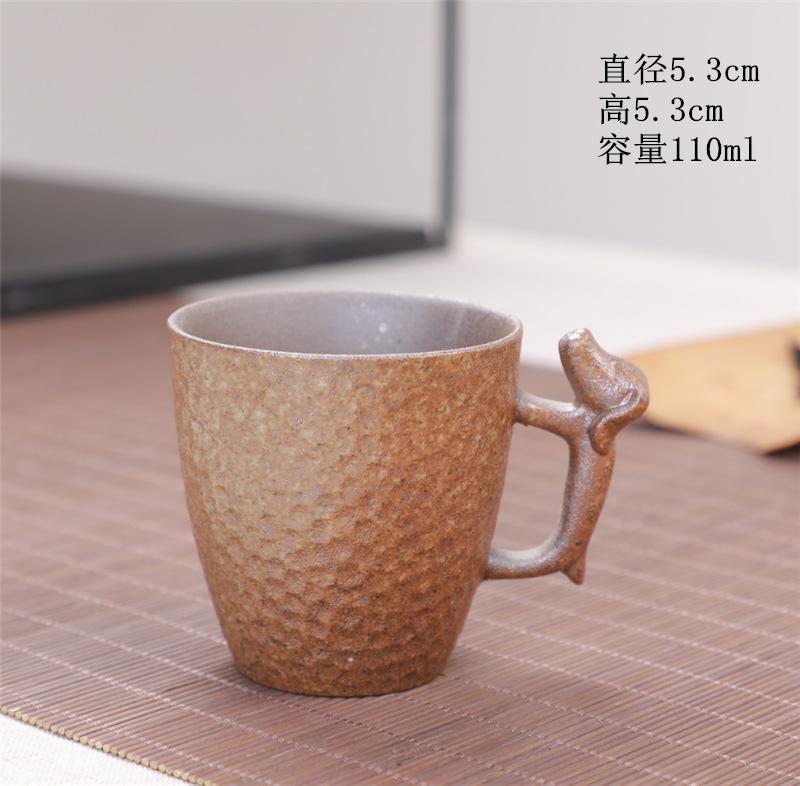 Coarse Pottery Master Cup Retro Kung Fu Teacup Master Cup Latte Flower Personal Cup Tea Cup Large Teacup