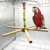 Large Size Rotating Bird Perch Toy Colorful Beads Hanging Bird Stand  for Pet Birds
