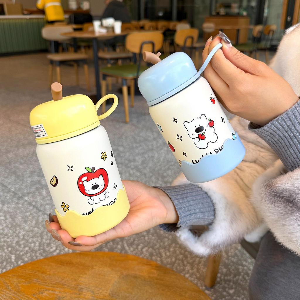 Water Bottle, Apple Pocket Cup, Cute Stainless Steel Portable Insulated Cup, Compact Portable Water Cup, Apple Insulated Cup