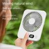B69A Tragbarer Schreibtischventilator USB-wiederaufladbarer Lüfter 180° Neigung faltbar Persönlicher Ventilator mit Leistungsanzeige 5 Geschwindigkeiten Ultra-leiser Tisch