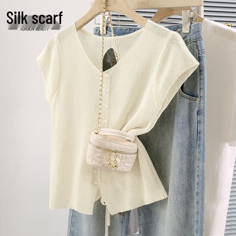 Si Ba She Women s V-Neck Knit Top One Size