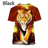 Hot Sale Personality Ferocious Tiger 3D Printing T-shirt Summer Unisex Fashion Funny Cool Hip Hop Animal Short Sleeve Shirt