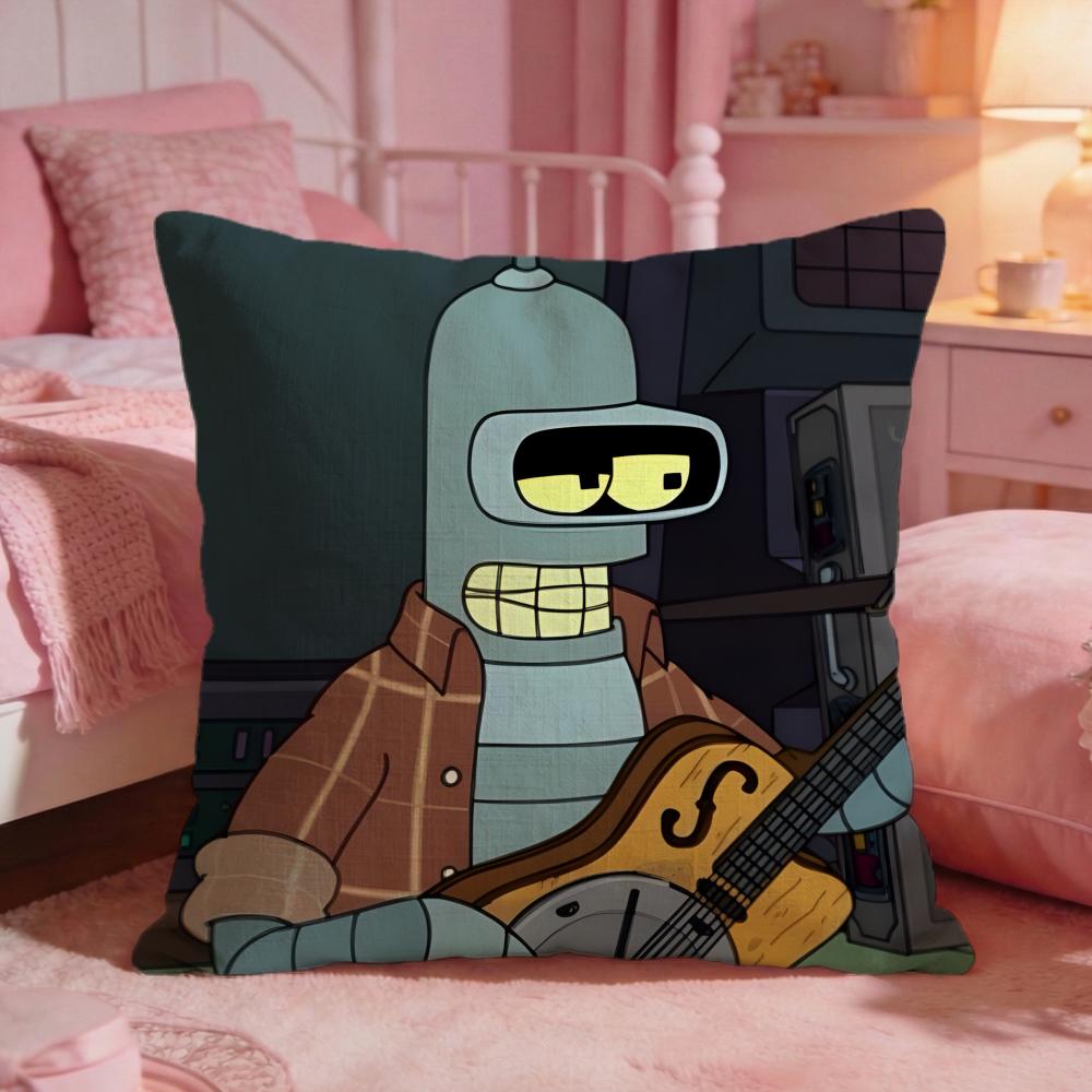 FFuturamas Classic Anime Cushion Cover Premium Comfort Reversible Pillow Cove Two In One Design For Any Room  Car Interior