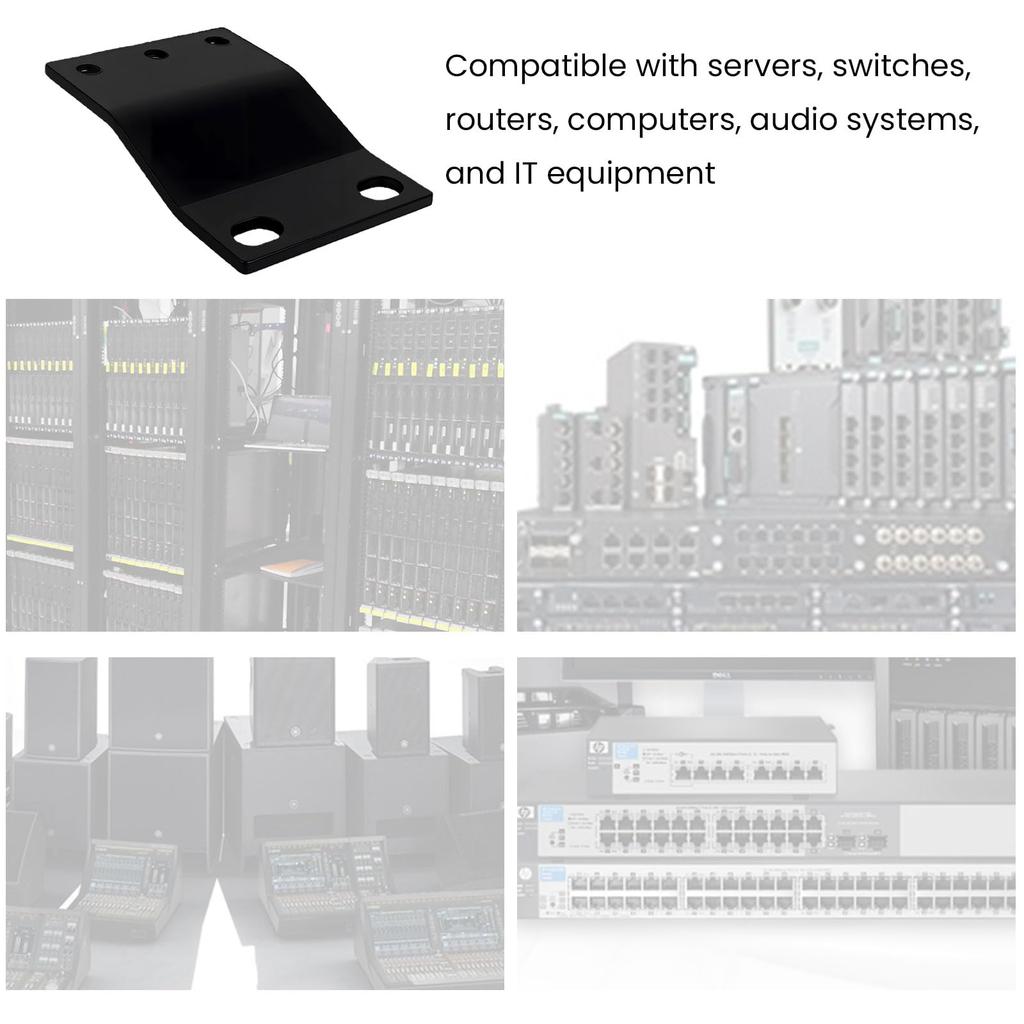 BNWMEPC 1U Rack Adapter Bracket 19-Inch Mount Recessed Depth Extender Server Network Equipment Rack Mount Reducer