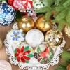 Multicolor Christmas Balls 8-12cm Xmas Baubles Durable Xmas Ornament Ball  Party