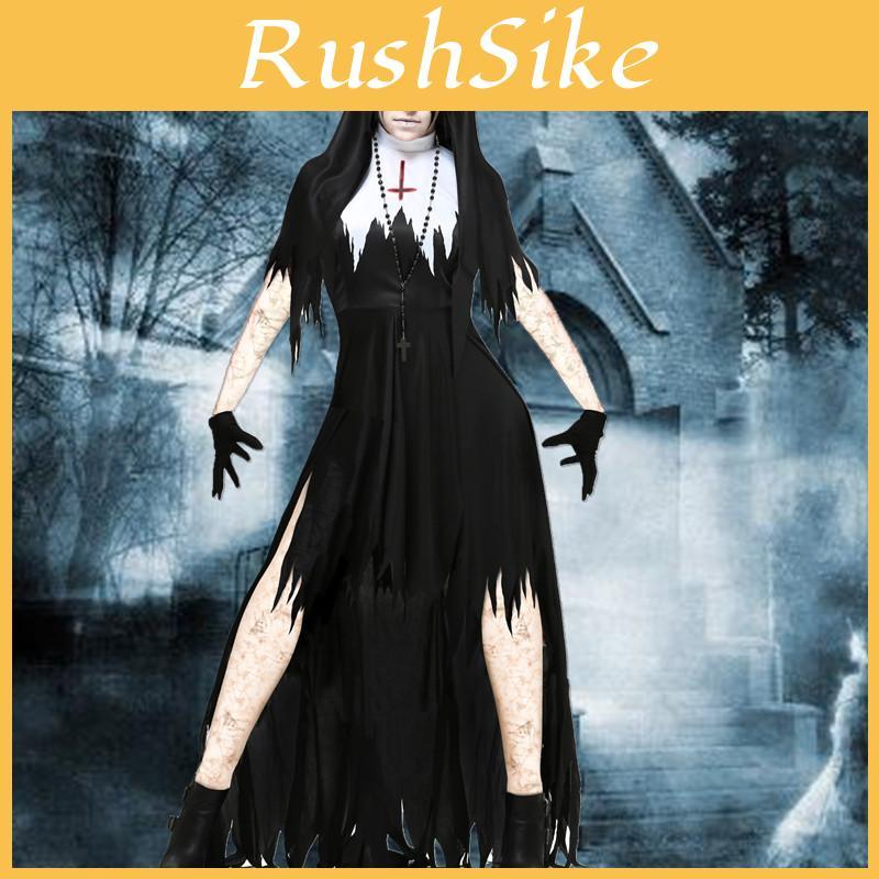 Scary Nun Costume For Women Halloween Cosplay Outfit For Scary Fun