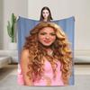 Relax Shakira Singer Blanket Accessories Sofa Decorative  Throw Blanket Super Soft Flannel for Car