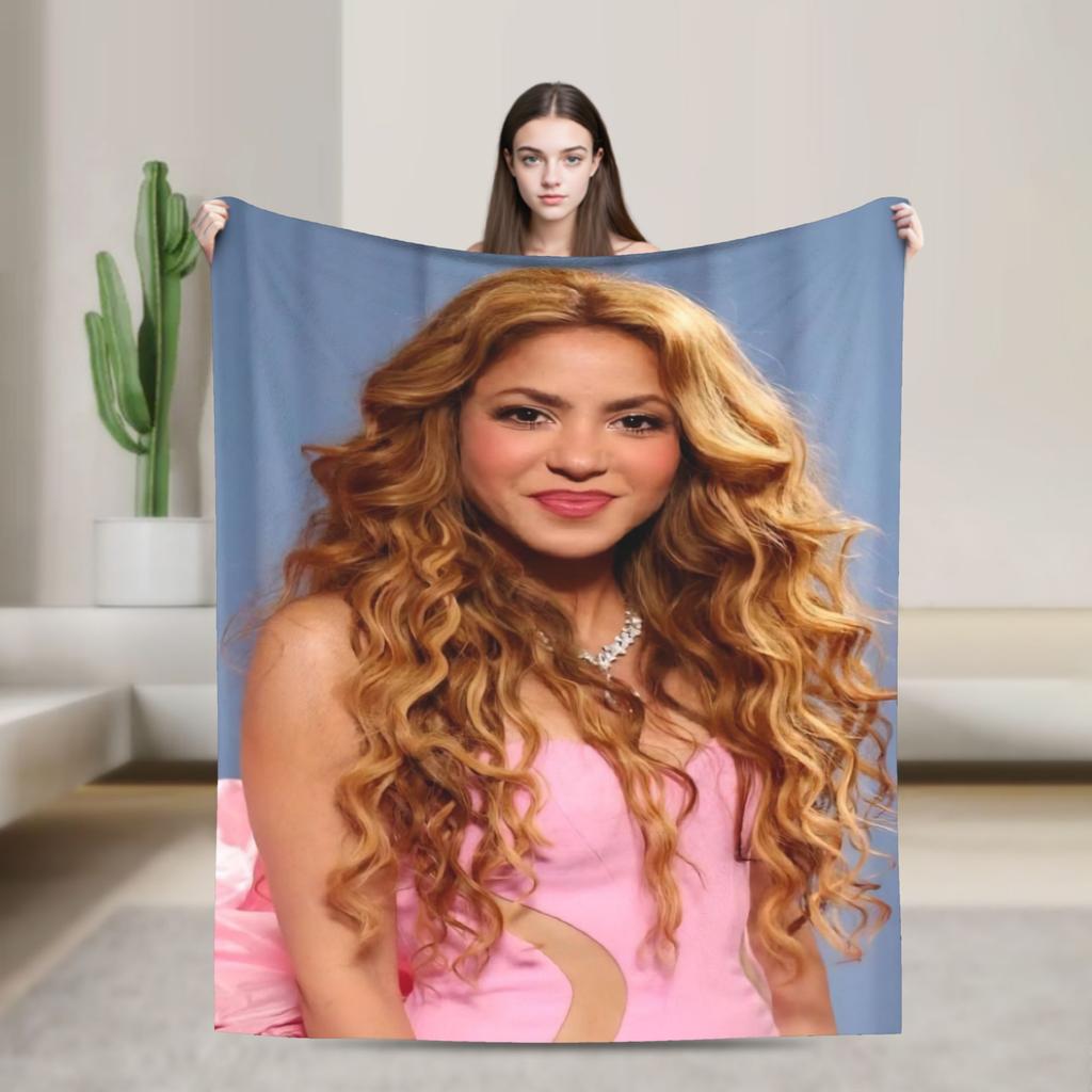 Relax Shakira Singer Blanket Accessories Sofa Decorative Throw Blanket Super Soft Flannel for Car