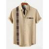 2026 Daily Men's Casual Short Sleeved Shirt with Natural Ethnic Pattern Printed Shirt Hawaii Beach Vacation Clothing