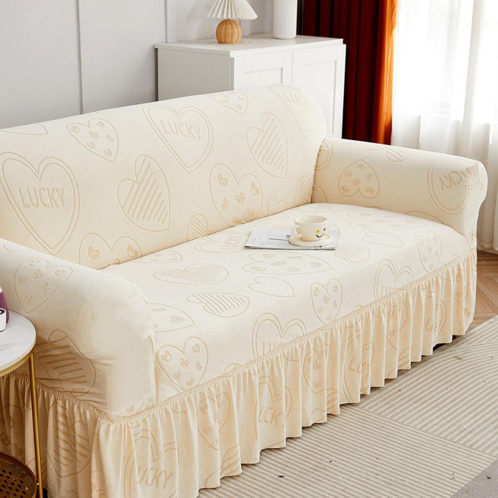 Thickened Skirt Jacquard Sofa Cover Full Coverage Universal Slip Proof Dustproof Sofa Cushion Cover