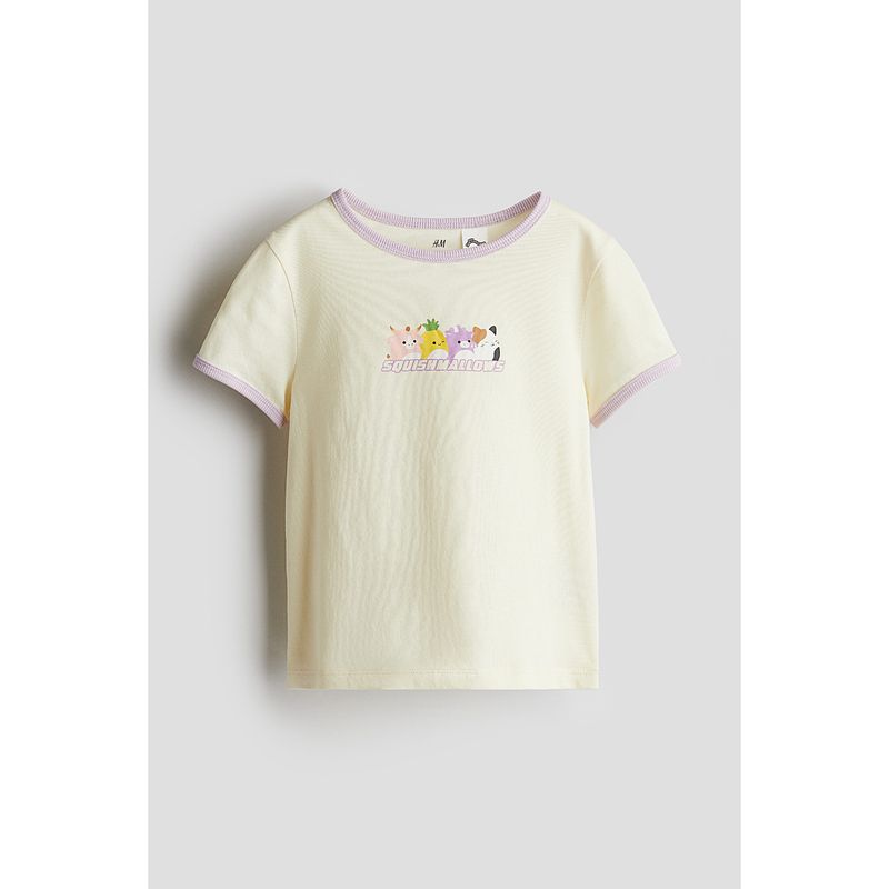 

[Серия Disney] HM Детская одежда для девочек 2025 Лето Новинка Топы с принтом Холодное сердце 1274204 Light yellow/Squishmallows 140/68(8-10Y)