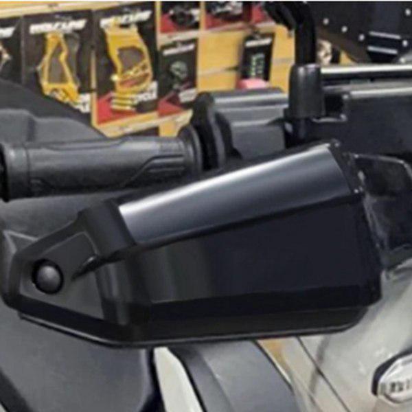 Black ABS Motorcycle Windshield Handguard Cover Set