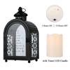 1PC Vintage Alphabet Candle Holder Lanterns Metal Candle Retro Black Iron Hanging Lantern with Door Weddings Home Decor