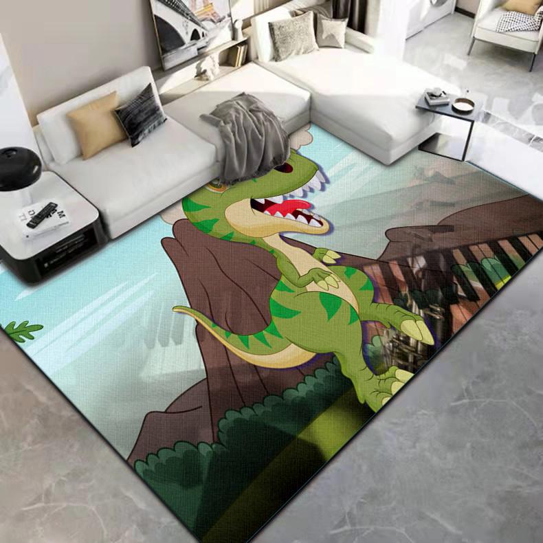 Cute Cartoon Little Dinosaur Printed Carpet Floor Mat  Carpets for Living Room Rugs for Bedroom Carpet for Children Customizable