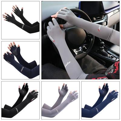Pięciopalczaste rękawy Ice Arm Sleeves Ochronne przed słońcem Oddychające ocieplacze na ramiona Sport na świeżym powietrzu Jazda konna Bieganie Chłodny jedwabny rękaw na ramię