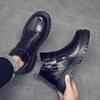 Fashion Business Mens Botas Comfortable High Top Shoes Fashionable Metal Buckle Ankle Boots Sneakers Casual Leather Male Chelsea Boots