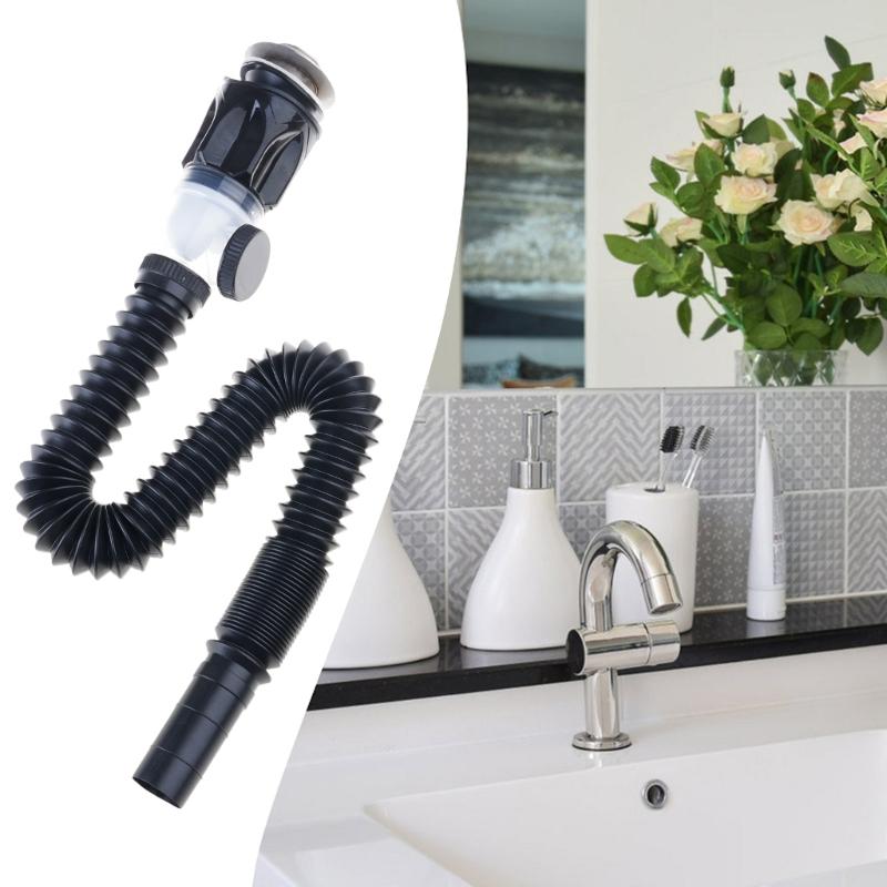 Universals Flexible Sink Drain Pipe Anticlogging Sink Strainer Deodorant Pipelines Insect Resistant Drain Pipe