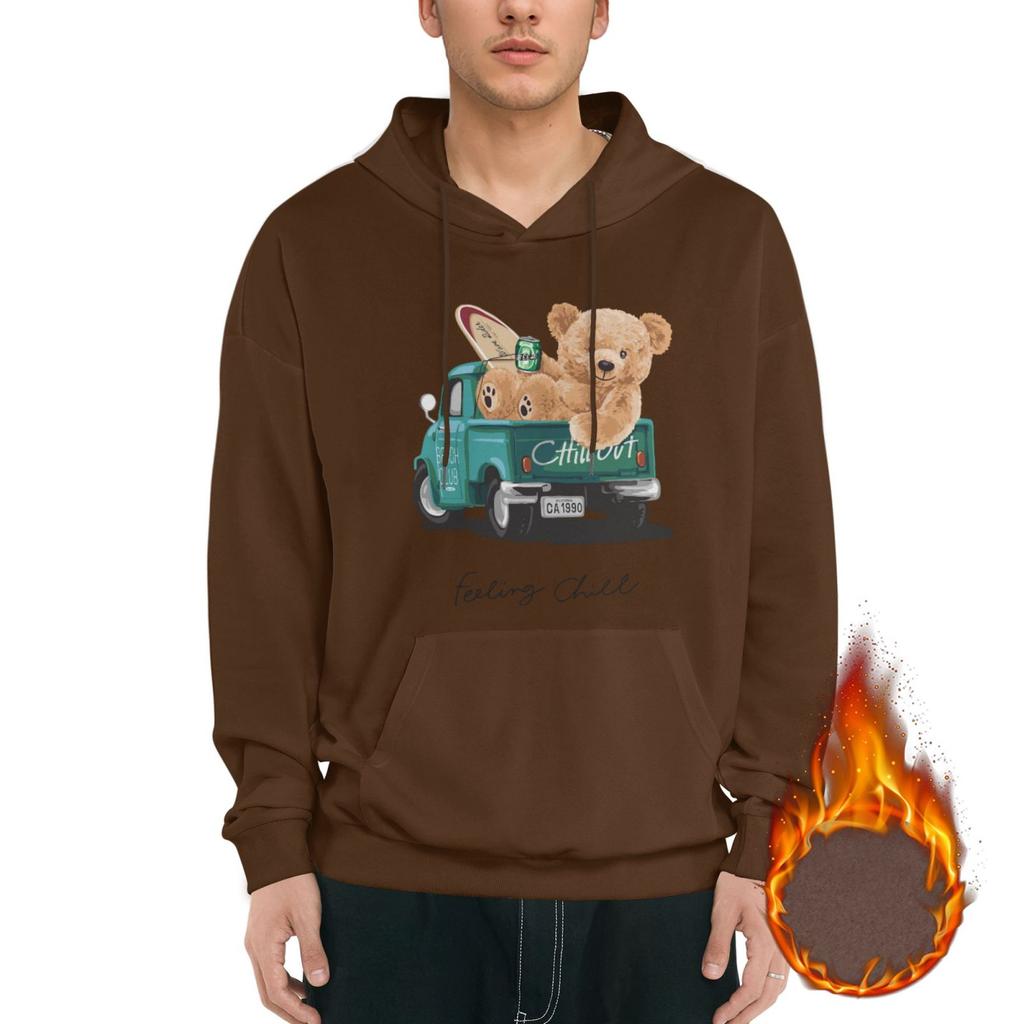 1 Pack Men’s Cozy Pullover Hoodie Soft Warm Fleece Lined Hooded Sweatshirt Winter Casual Everyday Streetwear Fit M-3XL