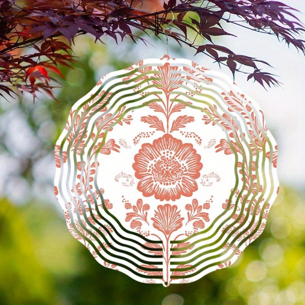 10 Zoll Blumen-Windspiel für Außengartendekor, drehendes Hänge-Windspiel mit 360°-Haken, künstlerisches Design, perfektes Geschenk für Frühling und Sommer