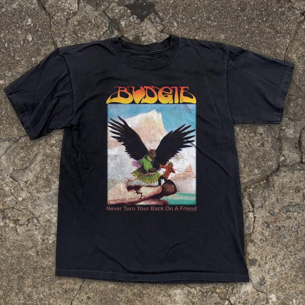 Budgie Never Turn Your Back Unisex Black T-shirt Size S-5XL Unisex T-Shirt XXL