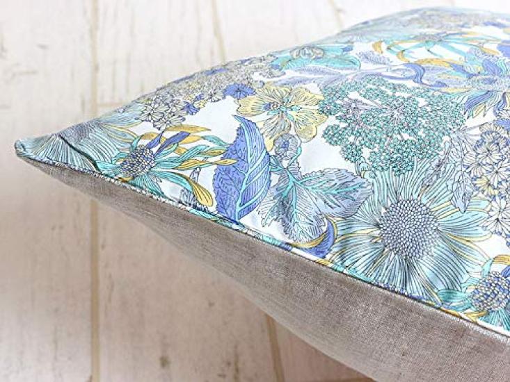 DDintex FLORET LONDON Cushion Angelica 45x45cm Cover, Gala, Blue, [Liberty Print]