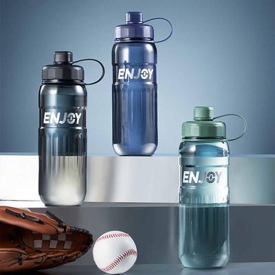 Grote fitnesswaterfles, schokbestendige transparante plastic sportfles voor mannen, draagbare drinkbeker voor in de sportschool