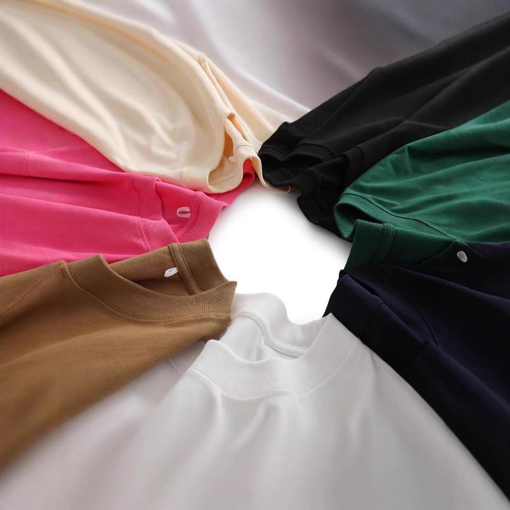 270G Herr- & Dam Mode T-shirt med Korta Ärmar i Kraftig Bomull - Hög Kvalitet, Lös Passform.