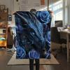 Rose Dragons  Print Flannel Blanket, High quality Comfortable for All Seasons, Home Decor, Warmth and Comfort