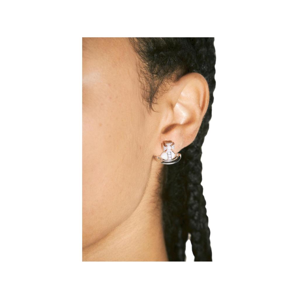 VIVIENNE WESTWOOD Franca Colorful 3D Saturn Shaped Brass Earrings Unisex Earrings Silver 8050889940951