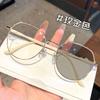 Trendy Women's Light-Changing Transparent Myopia Glasses with Slim Big Frame