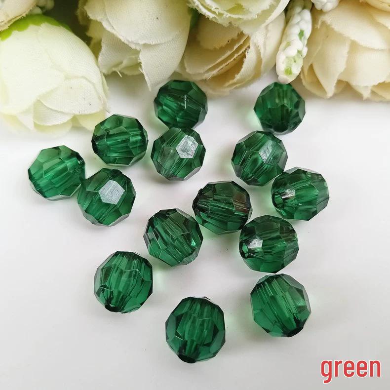 10MM Transparent Acrylic Corner Beads: DIY Handmade Curtain Ornaments, Imitation Crystal and Colored Loose Beading Materials