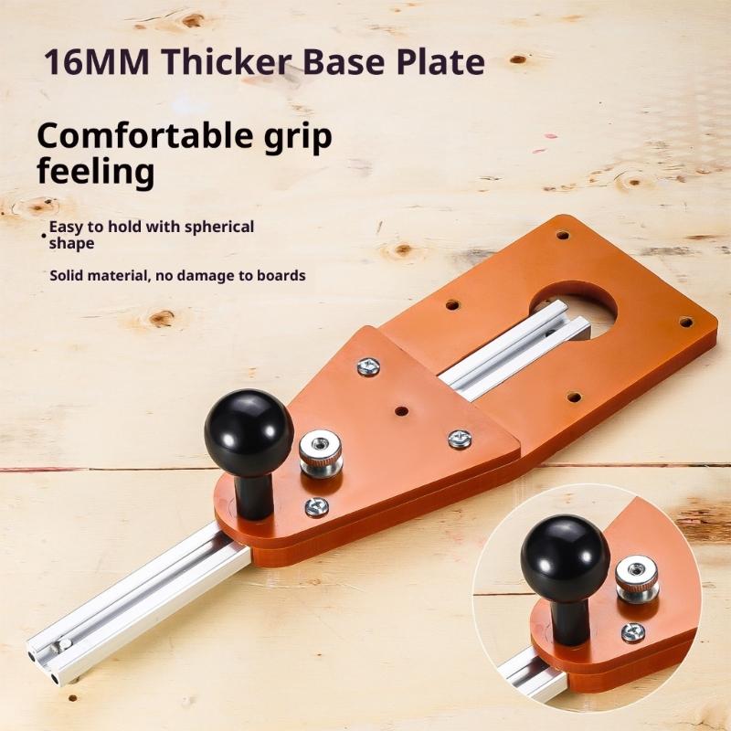 Professional Flush Trim Router Bit For Circular Milling And Beveling Featuring Quick Positioning Design Ergonomic Handle Stainless Steel Base Plate