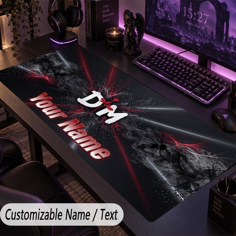 Large Mouse PadDepeche Mode Custom Name Text Personalized Desk Mat Non Slip Gaming Pad