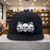 Three Skulls Gothic Baseball Cap Polyester Adjustable Snapback Hat Casual Outdoor Games Unisex