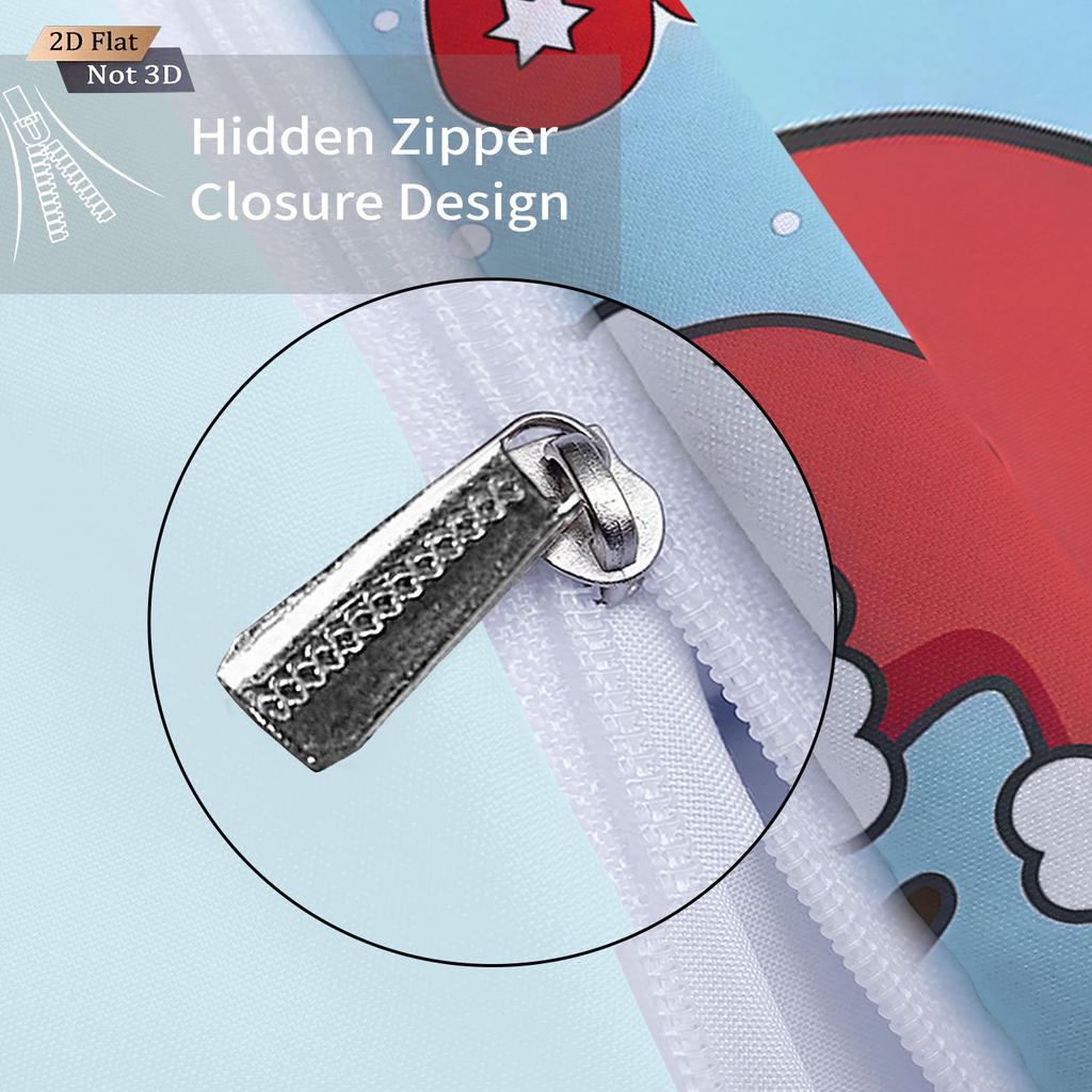 3pcs Merry Christmas Snowman Printed Coreless Bedding Set Dormitory Bedroom Multiple Sizes Holiday Decoration Machine Washable