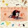 Anime Mafalda Towel Soft Lightweight Anti-Sand Large Beach Towel Quick-Drying Bath Sports Family