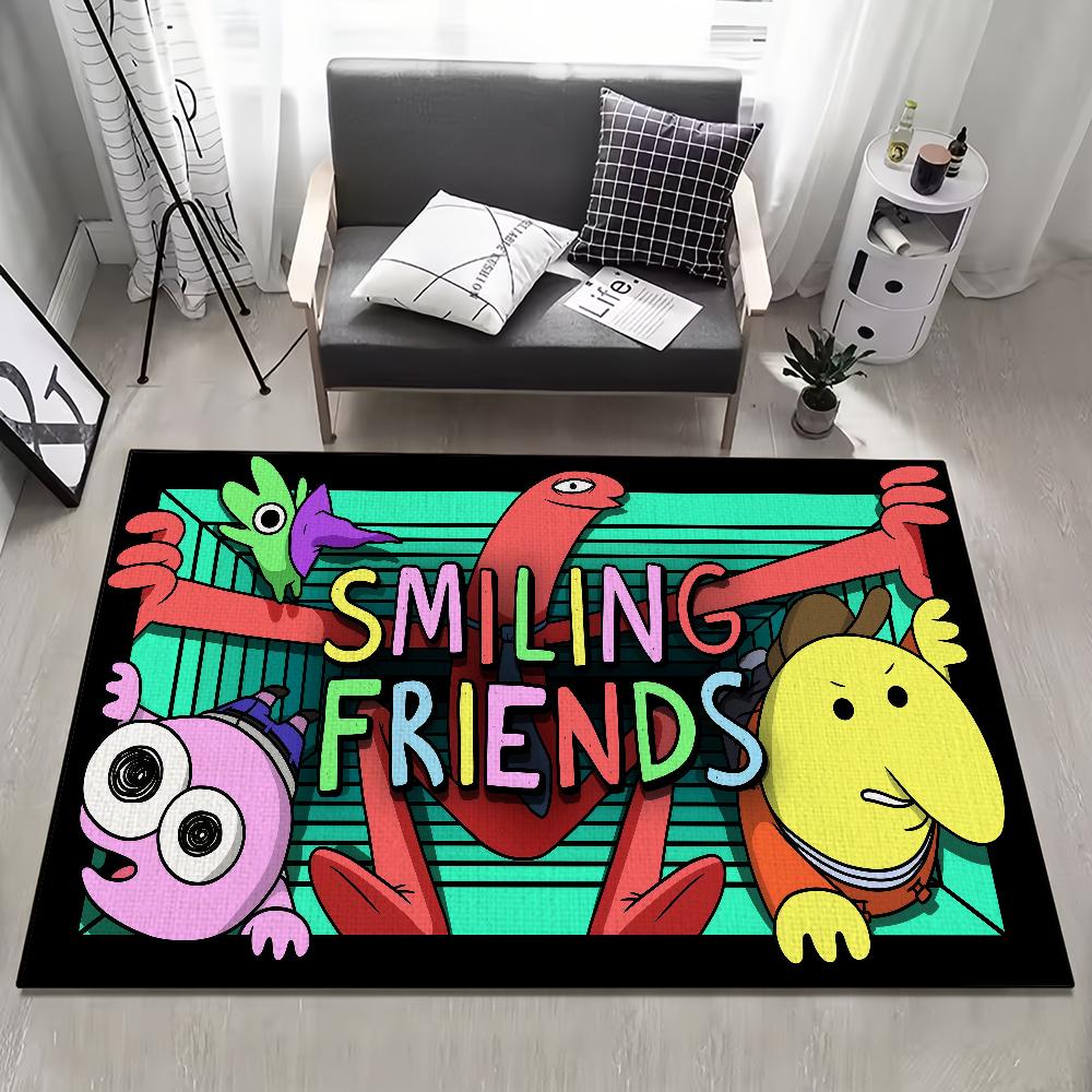 Cartoon Art Anime S-Smiling F-Friends Small Carpet Rug Carpet Home Decor Bedroom Mat Hallway Balcony Entrance Doormat Decoration