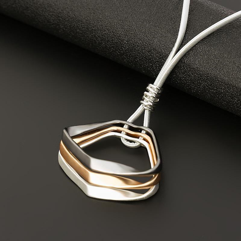 Pendant Sweater Chain Ladies Alloy Mixed Color Long Fashion Accessories Retro Simple Necklace