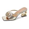 High Heels, Slippers, Women's Shoes, Square Toe Shoes, Roses, Women's Shoes
