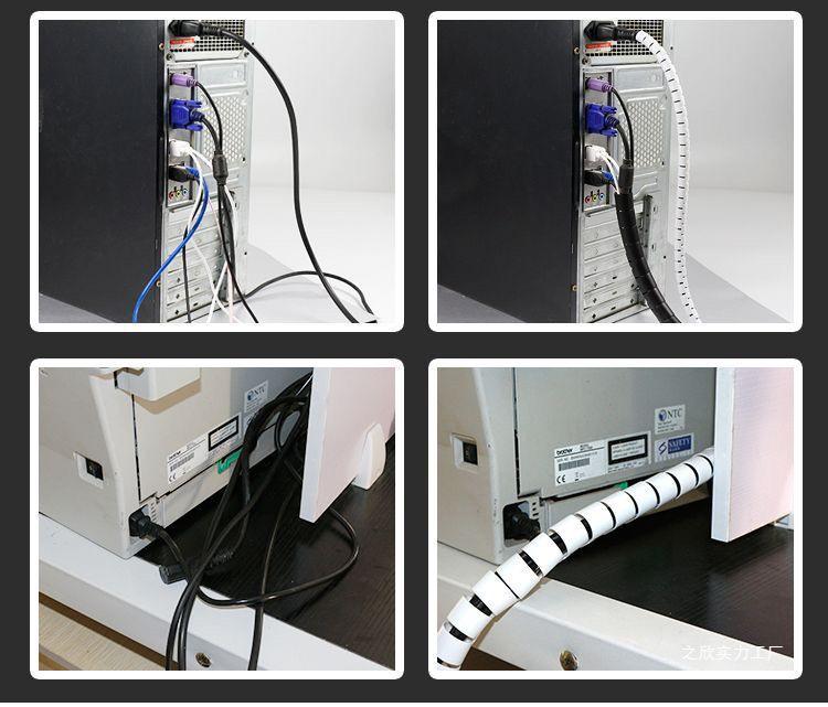 Cable Management Tube for Electric Wires - Soft Wrap for Computer, Monitor, and Power Cords.