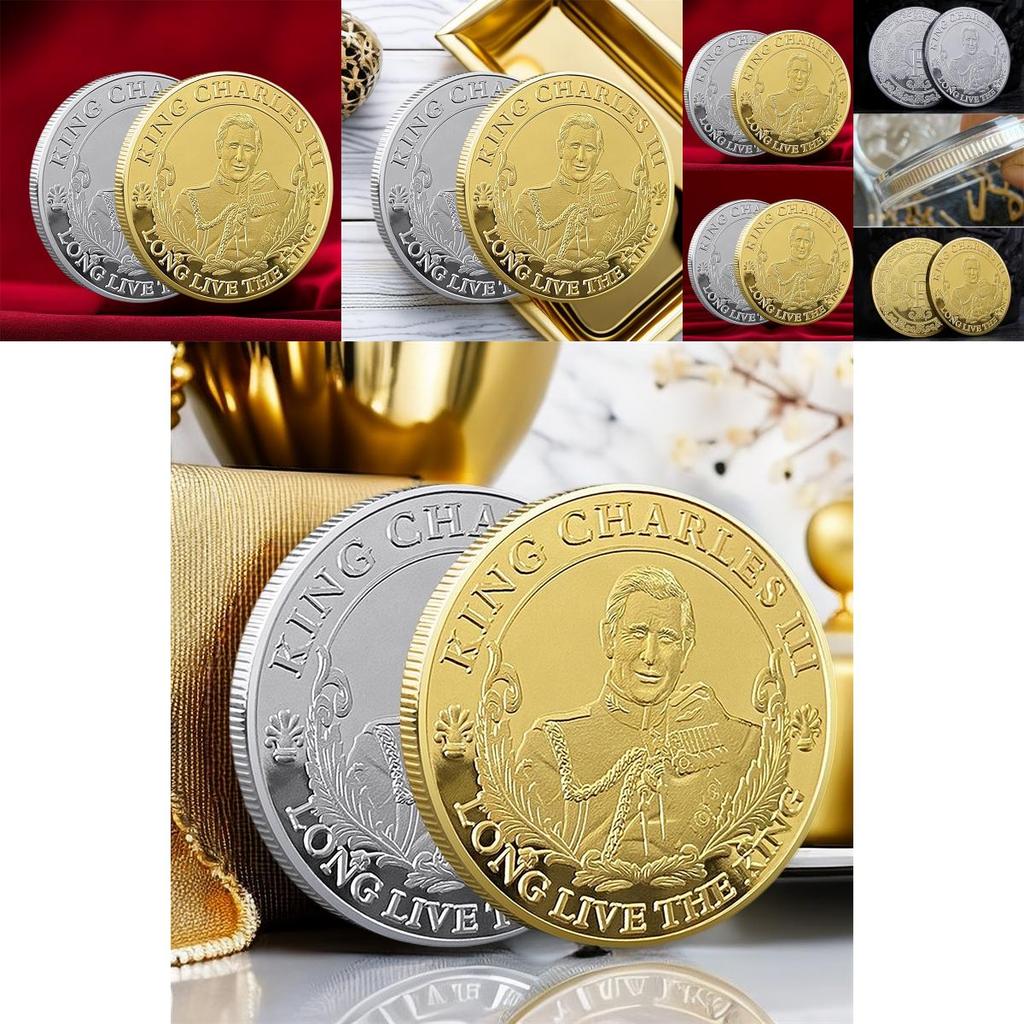King Charles Lll Commemorative Coin Modern Minimalist Style Home Office Decor