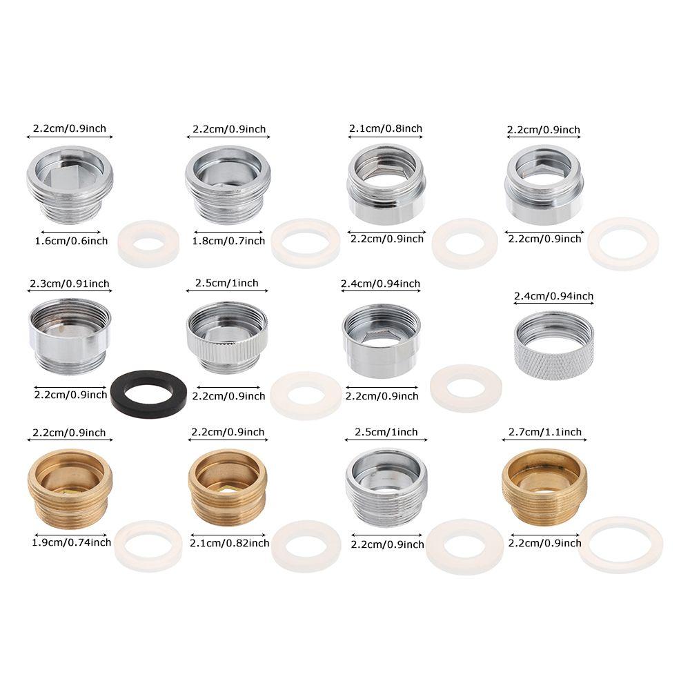 With Washer Aerator Adapter Metal Kitchen Faucet Tap Aerator Connector Water Saving Adaptor Outside Thread