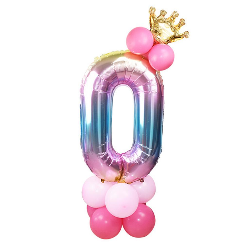 32-дюймовый шар-цифра Розовое золото Фольгированные шары Свадьба День Рождения Праздник для будущей мамы Декор Воздушные шары Цифра 0-9 number 0