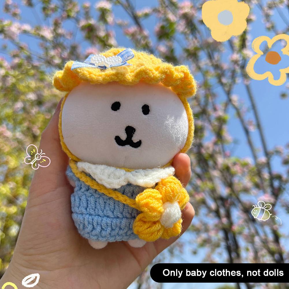 For 13cm Joke Bear Doll Clothes Fashion Clothes Hat Doll Clothes Color Match Triangular Scarf Dolls Accessories Cute Decoration Little Clothes