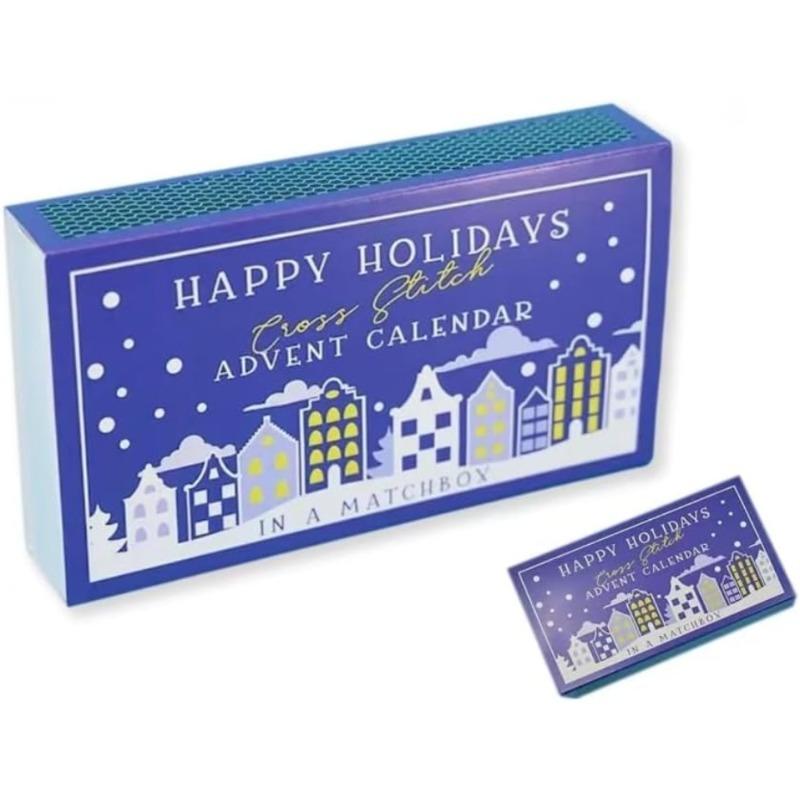 Christmas Cross Stitch Advent Calendar, Christmas Countdown Advent Calendar Embroidery Kit 2024, Gift for Beginners and Craft Lovers