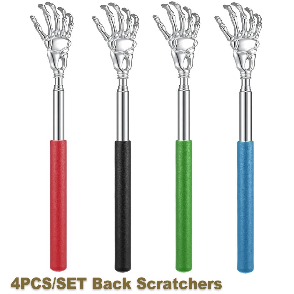 Portable Stainless Steel Back Scratcher Telescopic Scratching Massager with Comfort Grip Handle Health Product Hackle Handicraft